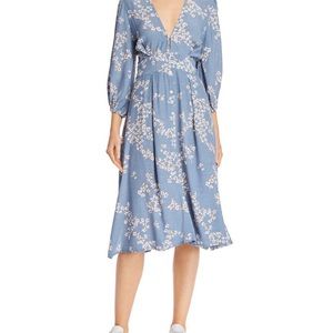 Faithfull the Brand Chloe Cornflower Blue Floral Dress